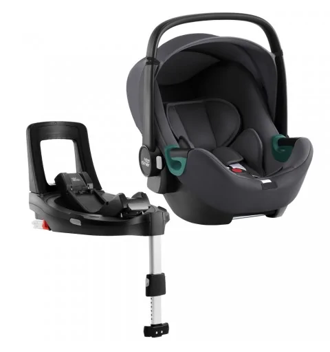 Britax-Römer Baby-Safe 3 i-Size - fotelik samochodowy 0-13 kg zestaw z bazą | Midnight Grey