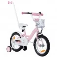 Rowerek dziecięcy 14 cali TomaBike PLATINUM z prowadnikiem | Jasno-Różowy