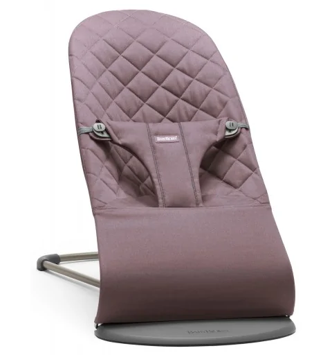 BabyBjorn Bliss - leżaczek, bujaczek, krzesełko | Dark Purple Cotton