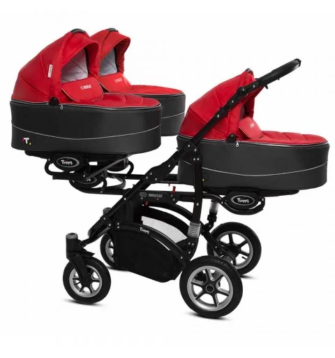 Babyactive Trippy Black - wózek wielofunkcyjny, zestaw 2w1 z opcją 3w1 i 4w1 | 08 Rosso