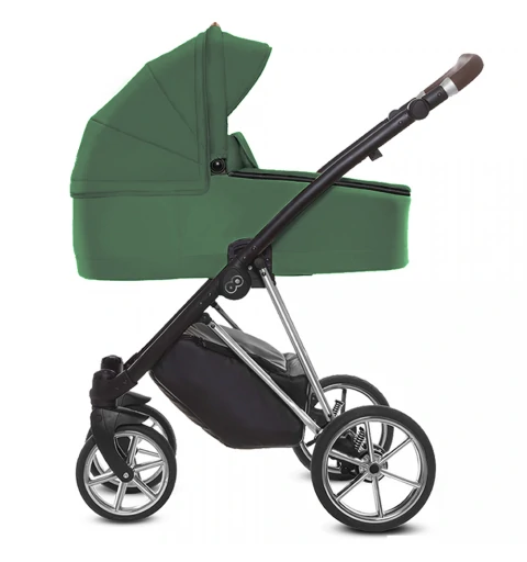 Babyactive Musse Royal - wózek wielofunkcyjny, zestaw 2w1 z opcją 3w1 i 4w1 | Emerald - Silver